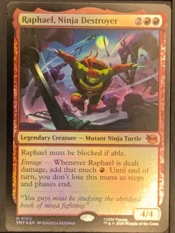 MTG TMNT Raphael Ninja Destroyer Mythic Foil #0102 - Image 1