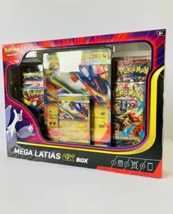 Pokemon TCG Mega Evolution Mega Latios EX Box + Mega Heroes Sealed Mini Tins X 2 - Image 2
