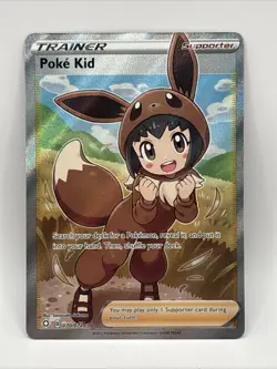 Pokemon TCG Shining Fates Poke Kid Trainer Full Art Ultra Rare 070/072 - Image 1