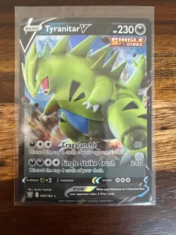 Tyranitar V 097/163 Holo V Rare Battle Styles Pokemon Holo Near Mint - Image 1