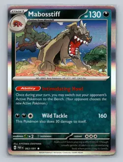 Pokemon SV01: Scarlet & Violet Base Set #137/198 Mabosstiff Reverse Holo - Image 1