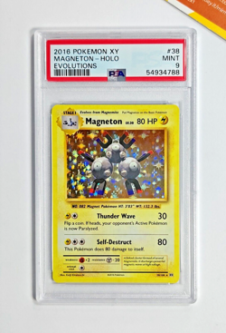 Pokemon PSA 9 Magneton #38 Holo XY Evolutions 2016 English - Image 1