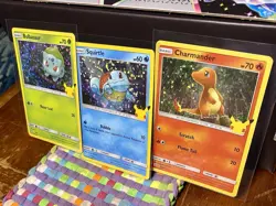 Pokemon McDonald’s 25th Anniversary Holo Set - Squirtle Bulbasaur Charmander NM - Image 1