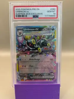 PSA 10 GEM Mint - Umbreon Ex #060 Pokemon Prismatic Evolution Surprise Box Exclu - Image 1