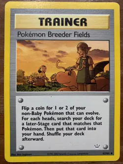62/64 Pokemon Breeder Fields Neo Revelations Ex Condition - Image 1