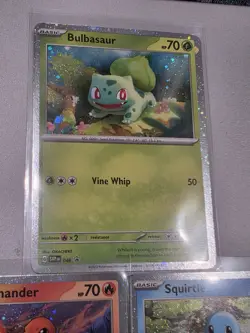 3 Card Set Bulbasaur Charmander Squirtle Pokemon 151 Poster Collection Box Promo - Image 2