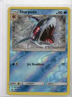 Pokemon Guardians Rising Sharpedo Rare Reverse Holo 28/145 - Image 1