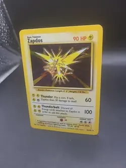 Vintage Pokemon Zapdos 16/102 – Base Set – LP – Holo - Image 3