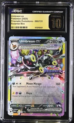 CGC 10 UMBREON EX 060/131 SURPRISE BOX PRISMATIC EVOLUTIONS POKEMON PRISTINE - Image 1