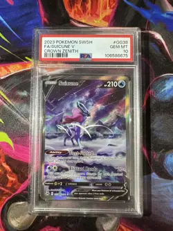Suicune V Crown Zenith GG38/GG70 PSA 10 Gem Mint Pokemon TCG - Image 1
