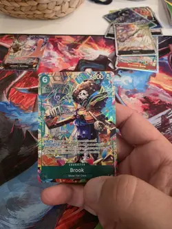 Bandai One Piece CCG Brook ALT OP15-032 Holo Kamis Island English - Image 1