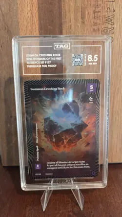Summon Crushing Rock - Wonders Of the First PRERELEASE #127 Epic - TAG 8.5 - Image 1