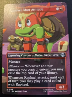 Raphael, Most Attitude (Borderless) 0199 Uncommon Ninja Turtles MTG - Image 1