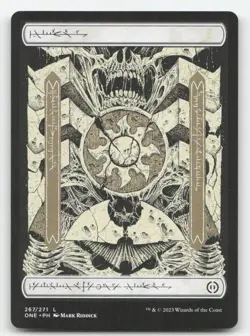 Plains (267) - Full Art 267 Phyrexia: All Will Be One Magic: The Gathering NM - Image 1