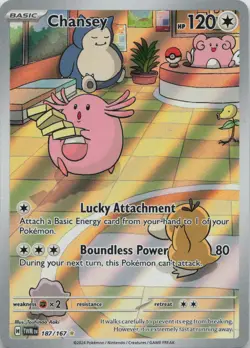 Chansey 187/167 Illustration Rare Twilight Masquerade Pokemon Near Mint - Image 1