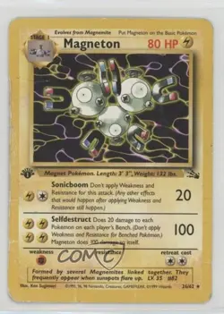 Magneton 1st Ed. Pokemon Fossil #26 1999 - Image 1