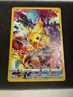 Pokemon TCG 2023 Pikachu ( Secret) 160/159 Secret Rare Crown Zenith Holofoil - Image 2