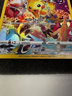 Pokemon TCG 2023 Pikachu ( Secret) 160/159 Secret Rare Crown Zenith Holofoil - Image 3