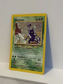 Pokemon TCG Heracross Neo Genesis Holo Card 6/111 Unlimited Rare - Image 1