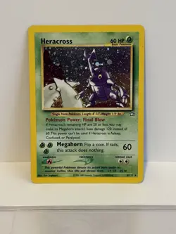 Pokemon TCG Heracross Neo Genesis Holo Card 6/111 Unlimited Rare - Image 5