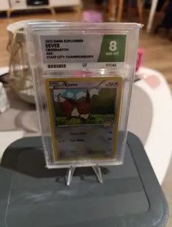 POKEMON ACE 8 EEVEE STAFF PROMO 84/108 DARK EXPLORERS CROSSHATCH HOLO B & W - Image 1