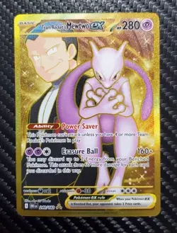 Pokemon Mewtwo EX Team Rockets 240/182 Gold Rare 2025 TCG Destined Rivals - Image 1