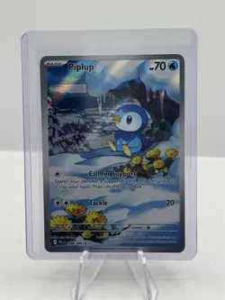 2025 Pokemon PFL EN Phantasmal Flames #098 Piplup Illustration Rare - Image 1