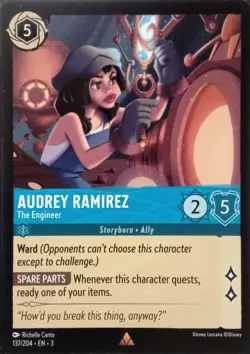 137/204 AUDREY RAMIREZ THE ENGINEER INTO THE INKLANDS RARE DISNEY LORCANA CARD - Image 1
