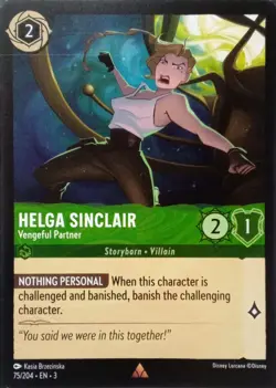 75/204 HELGA SINCLAIR VENGEFUL PARTNER INKLANDS RARE DISNEY LORCANA CARD - Image 1