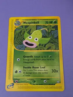 Weepinbell - 65/147 - Uncommon Aquapolis - Pokemon Card - NM - Image 1