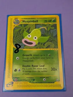 Weepinbell - 65/147 - Uncommon Aquapolis - Pokemon Card - NM - Image 3