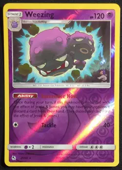 Weezing 29/68 Reverse Holo Hidden Fates Pokemon Card - Image 1