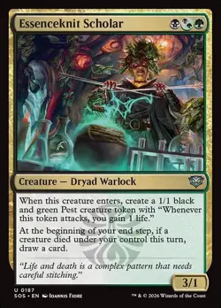 MTG Essenceknit Scholar [SOS] FOIL #187 - Image 1