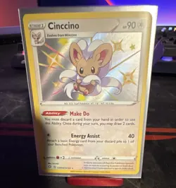 Pokemon TCG Cinccino SV094/SV122 Shining Fates Shiny Vault Holo Rare EN 2021 - Image 1