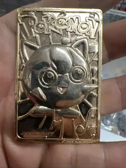 VINTAGE POKEMON JIGGYPUFF #39 23K GOLD PLATED TRADING CARD 1999 BURGER KING - Image 2