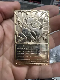 VINTAGE POKEMON JIGGYPUFF #39 23K GOLD PLATED TRADING CARD 1999 BURGER KING - Image 3