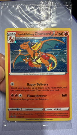 Pokemon Special Delivery Charizard SWSH075 Black Star Promo Sealed - Image 1