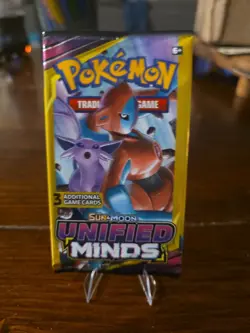 Pokemon Sun & Moon Unified Minds 3 Card Mini Booster Pack 820650805783 - Image 1