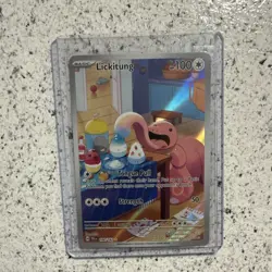 Pokemon TCG Lickitung Illustration Rare Full Art 180/162 SV05 Holo 100 HP - Image 2