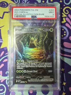 Pokemon TCG Scarlet & Violet Paldea Evolved SIR Wo-Chien ex 257 PSA 9 Mint - Image 1