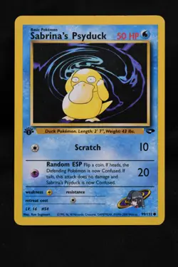 Sabrina's Psyduck 1st Edition 99/132 NM Gym Challenge Regular Common Pokemon TCG - Image 1