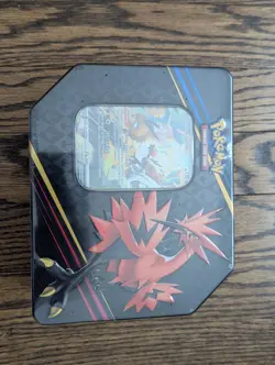 Pokemon Crown Zenith Galarian Zapdos Tin Sealed Galarian Birds Tin TCG - Image 1