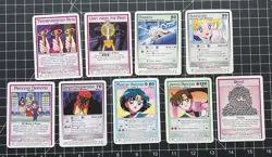 Lot Of 9 Sailor Moon Card Game Vintage 2000 Common Uncommon - Image 1