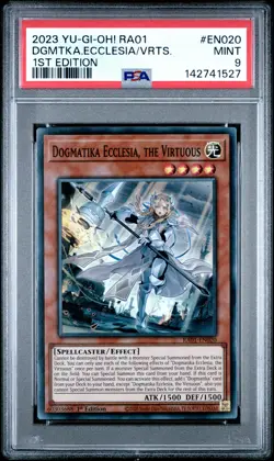 2023 YU-GI-OH! RA01-25TH ANV RARITY COLL DOGMATIKA ECCLESIA, THE VIRTUOUS PSA 9 - Image 1