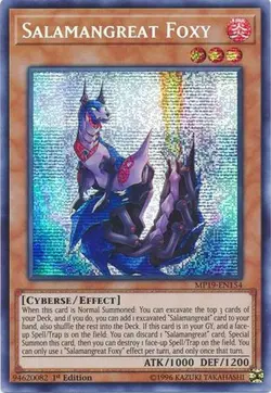 Yugioh - Salamangreat Foxy (Secret Rare) (1st Edition) - MP19-EN154 (P) - Image 1