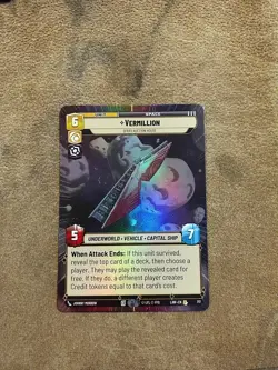 Star Wars Unlimited Vermillion Qi'ra's Auction House LAW 717 Hyperspace Foil SWU - Image 1