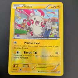 PLUSLE 31/111 POKEMON CARD (FURIOUS FISTS SET) REVERSE HOLO - Image 2