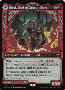Birgi God of Storytelling Showcase FOIL R Kaldheim 311 MTG - Image 1