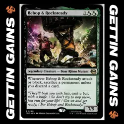 Bebop & Rocksteady - 0140 - R - Foil - TMNT - MTG - NM/M - Image 1