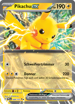Pokemon Pikachu ex Prismatische Entwicklungen 028/131 - Image 1